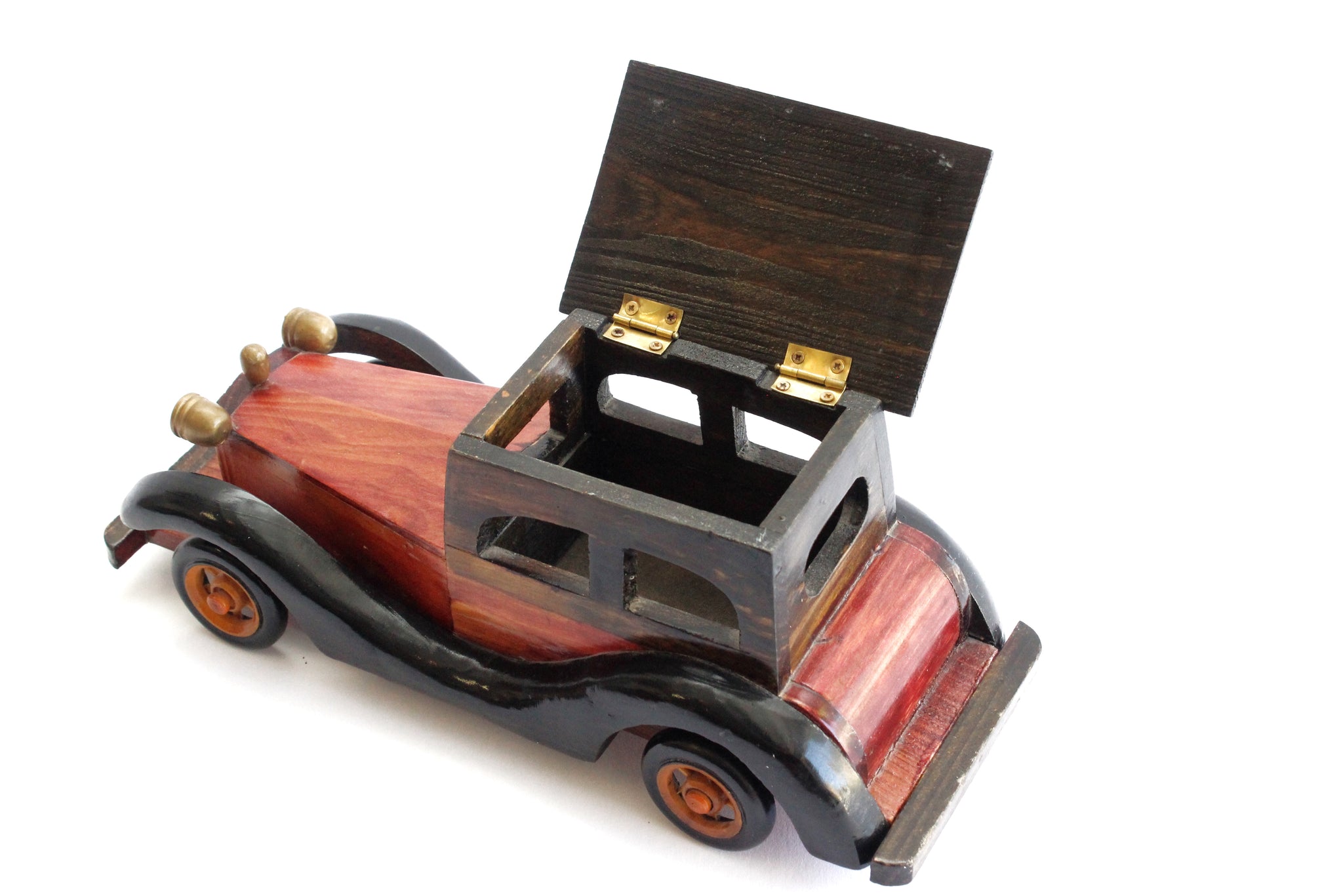 Vintage Automobile Figurine, Wooden Toy Model Car