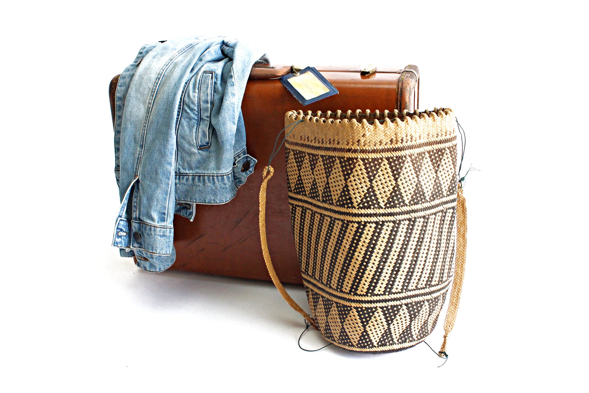 Vintage Woven Handbag, South American Market Bag