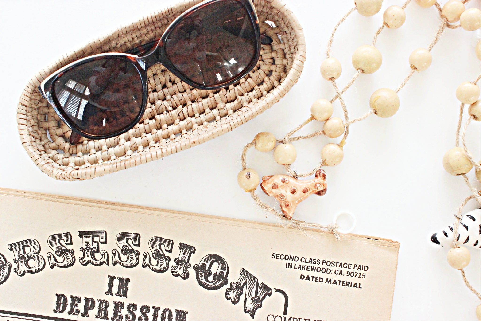 Sunglass Holding Basket, Container for Reading Glasses, Small Trinket Basket