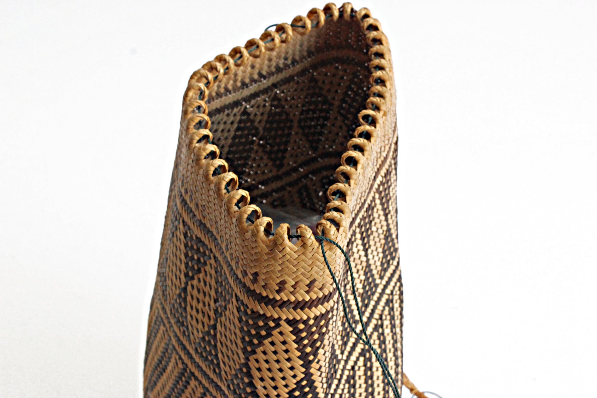 Vintage Woven Handbag, South American Market Bag