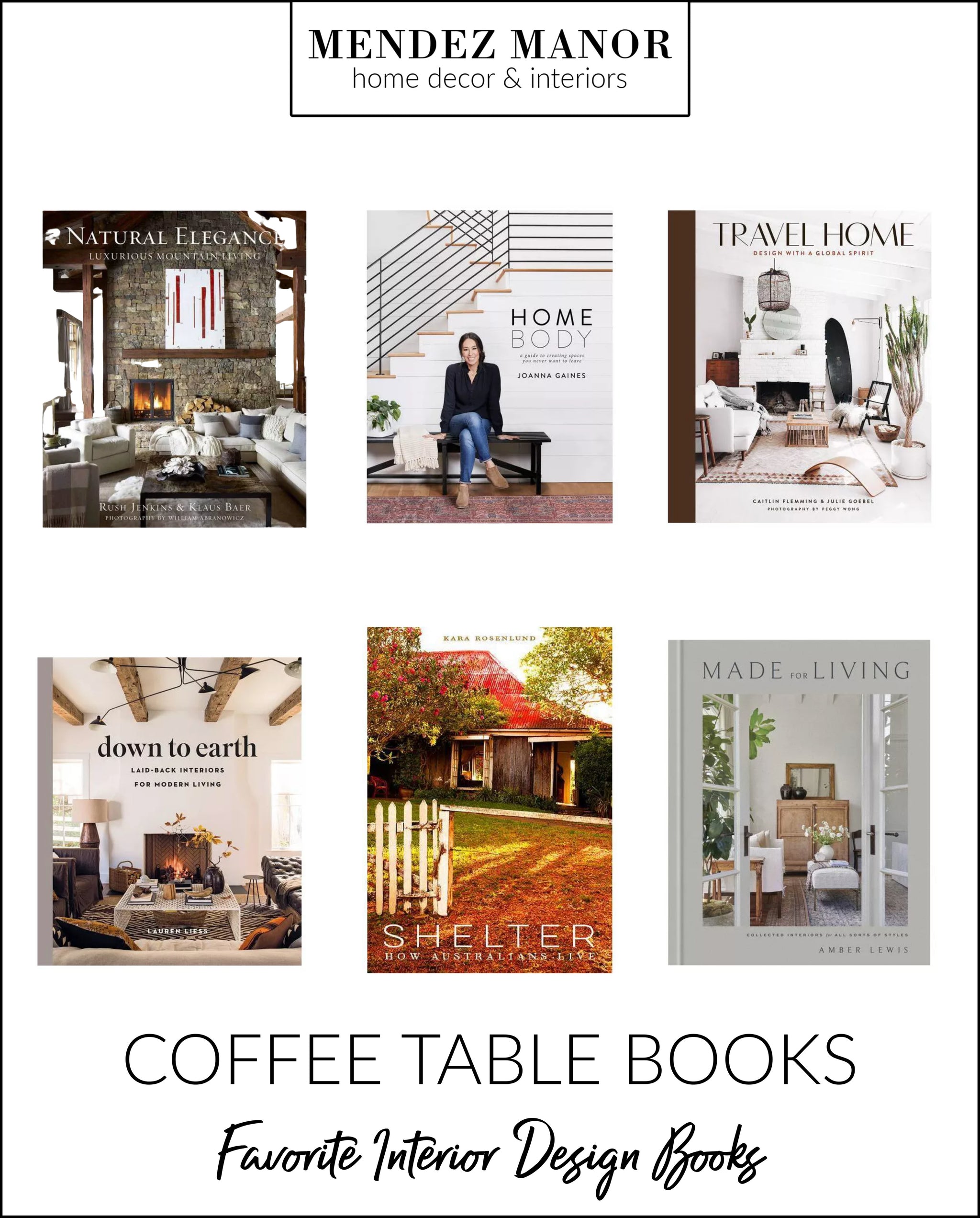 6 Favorite Coffee Table Books On Interior Design - Mendez Manor