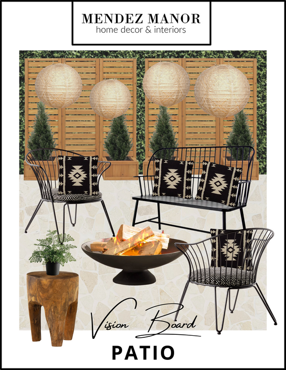 Evening Fire Pit Patio Design