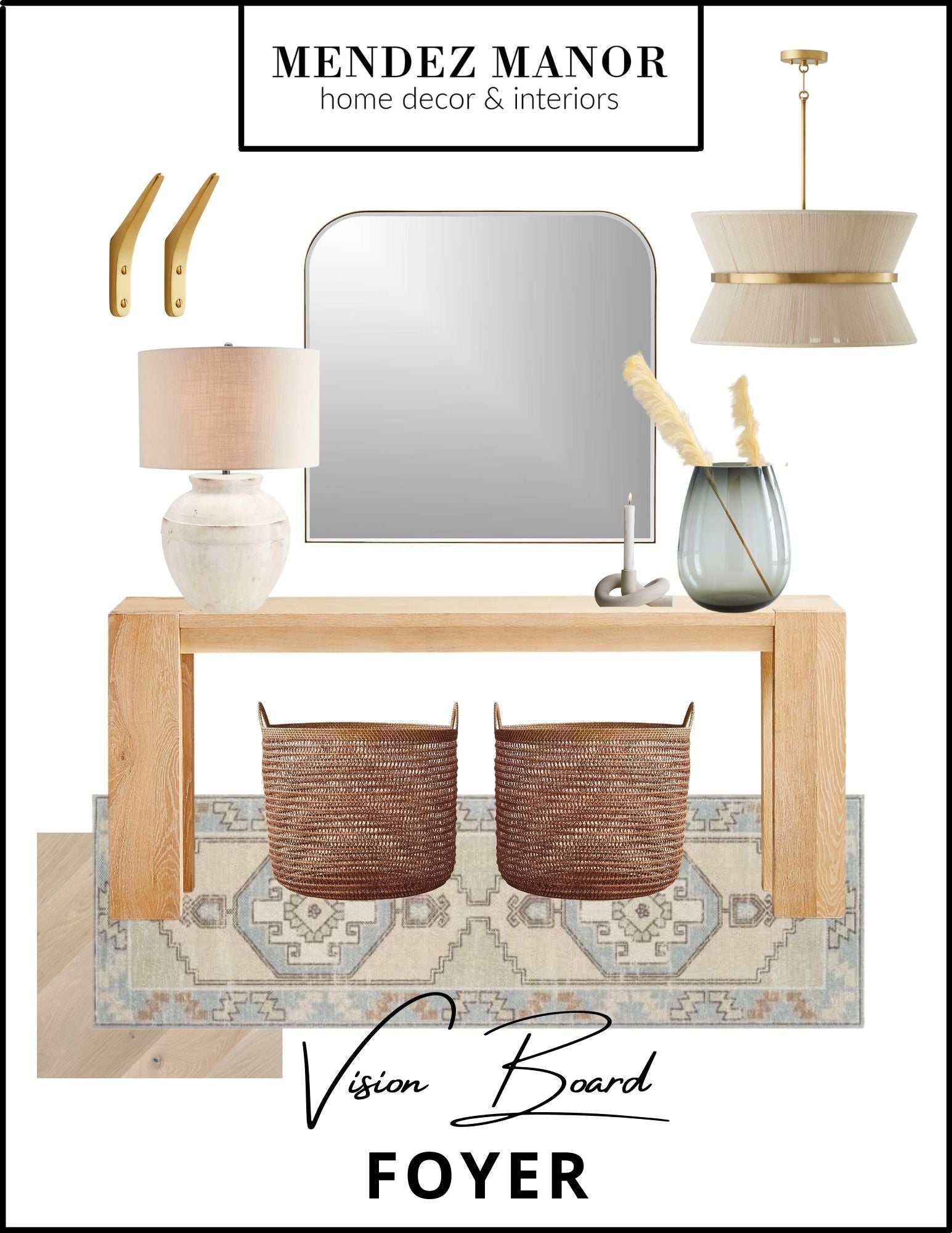 Modern & Feminine Foyer Design