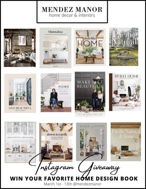 Instagram Giveaway @mendezmanor | Win Your Favorite Home Design Book