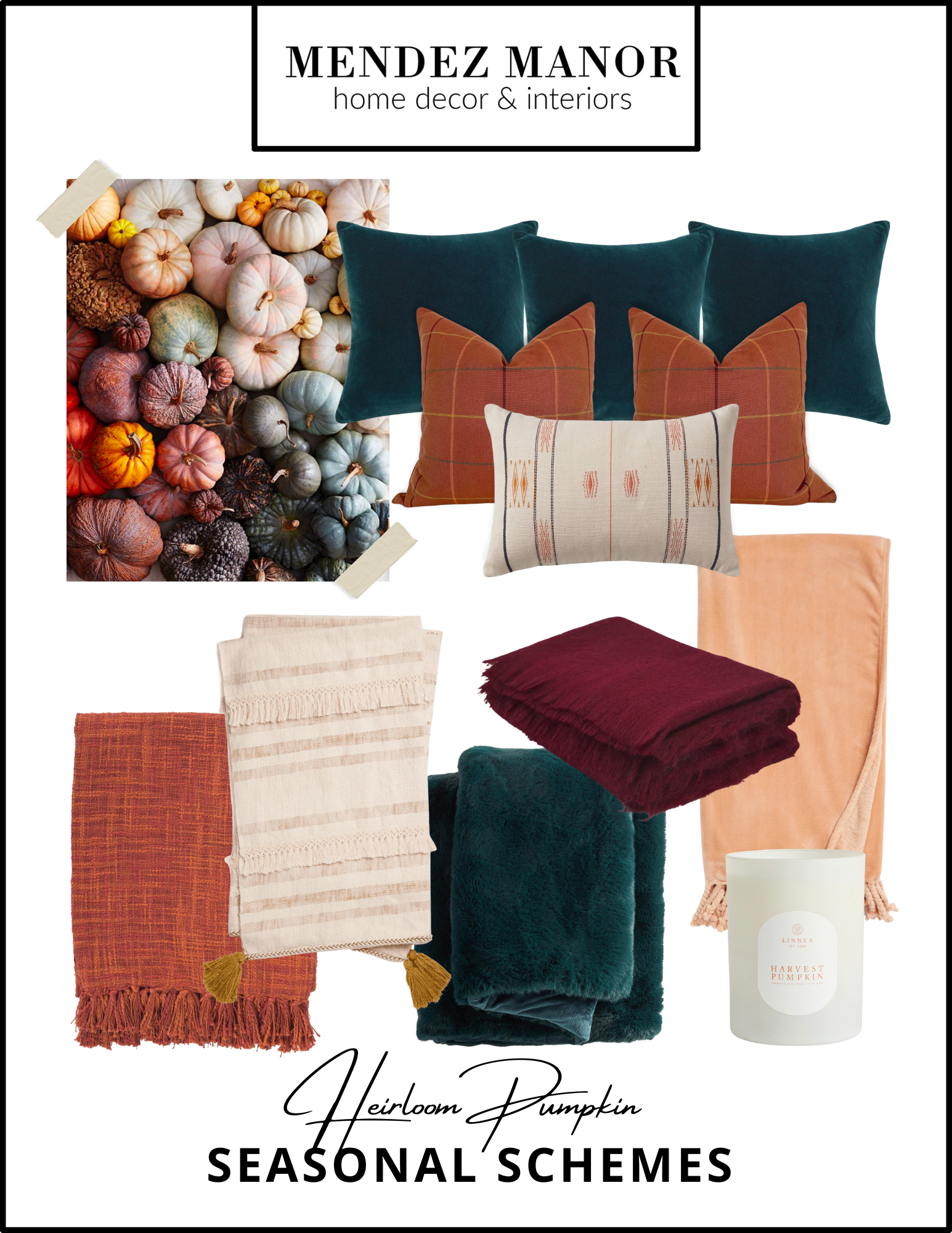 Heirloom Pumpkin Seasonal Schemes - Fall Decor Ideas