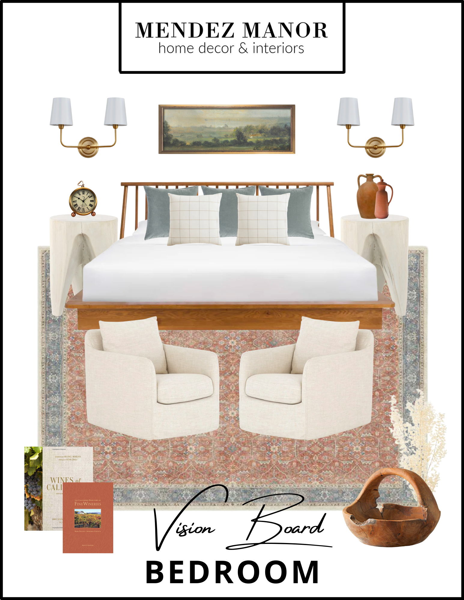 Bedroom Design with Vintage Charm