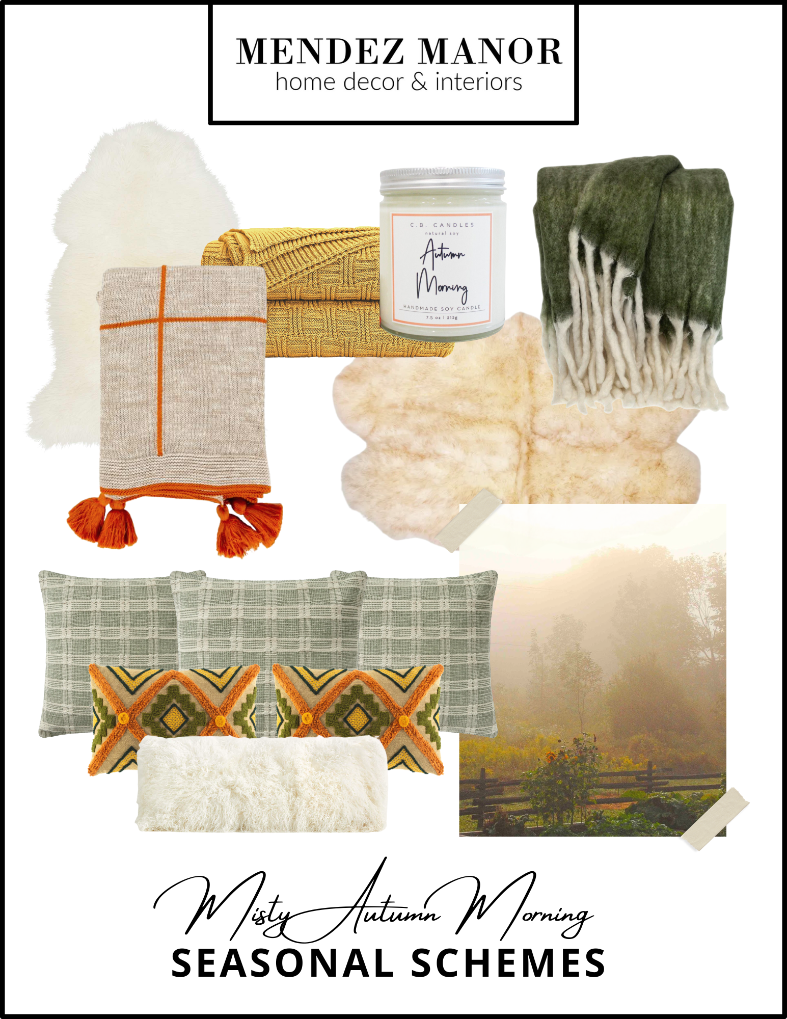 Misty Autumn Morning Seasonal Schemes - Fall Decor Ideas