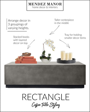 How to style a rectangle coffee table