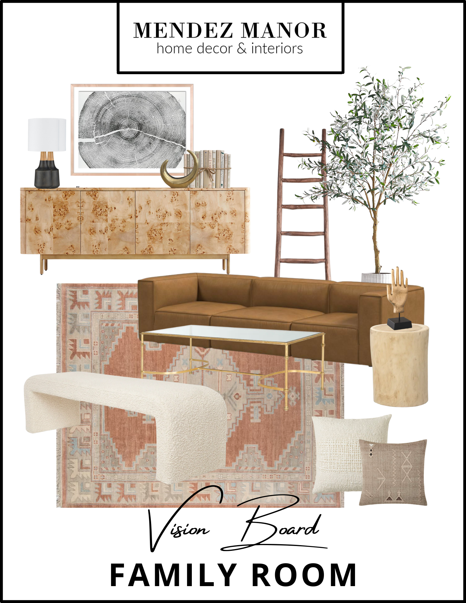 Warm Family Room Design