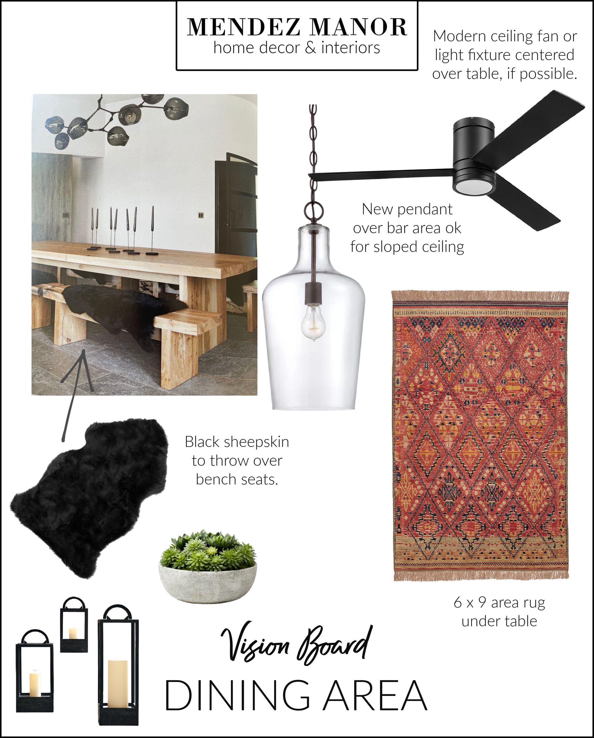 Rustic Modern Dining Area