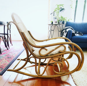 Mid Century Cane Rocking Chair Now Available