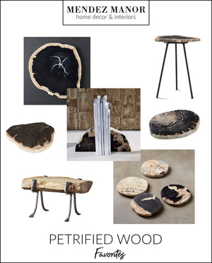What is Petrified Wood + How To Use It In Your Home + Our Favorite Pieces From Well-Known Retailers