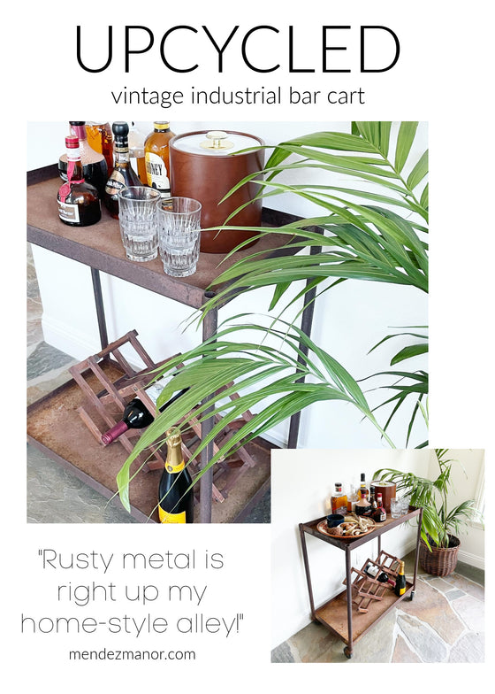 Upcycled Industrial Metal Cart