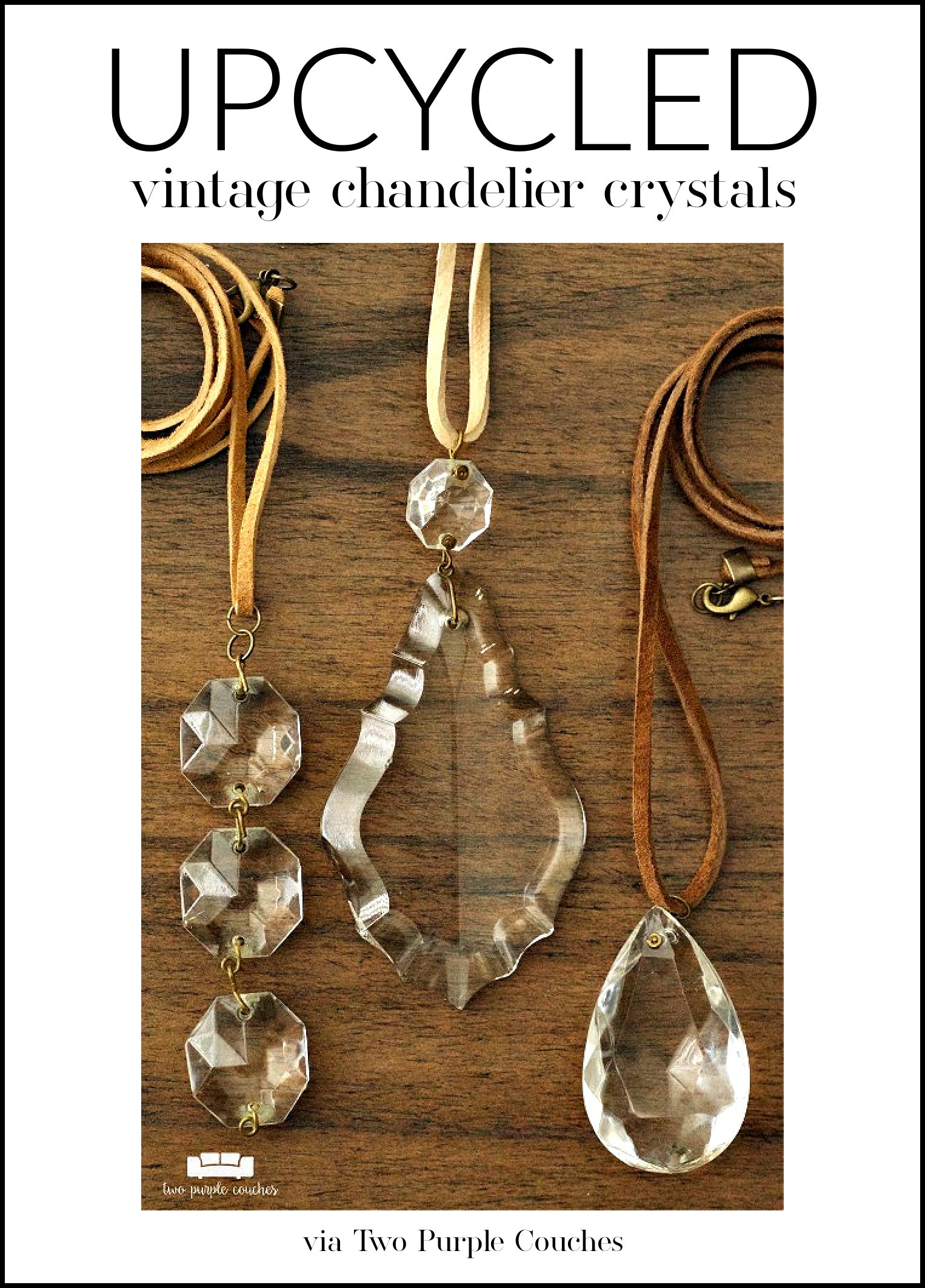 Upcycled Vintage Chandelier Crystals