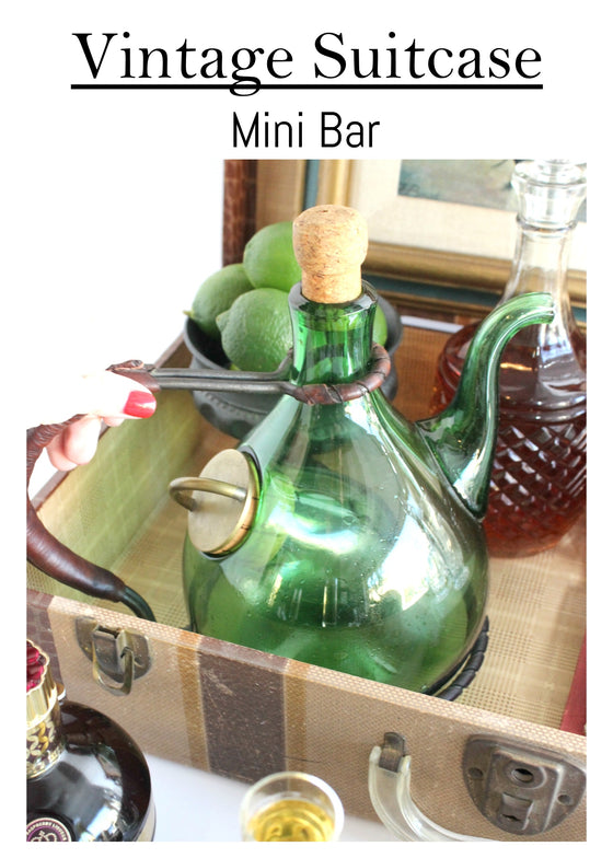 Vintage Suitcase Mini Bar