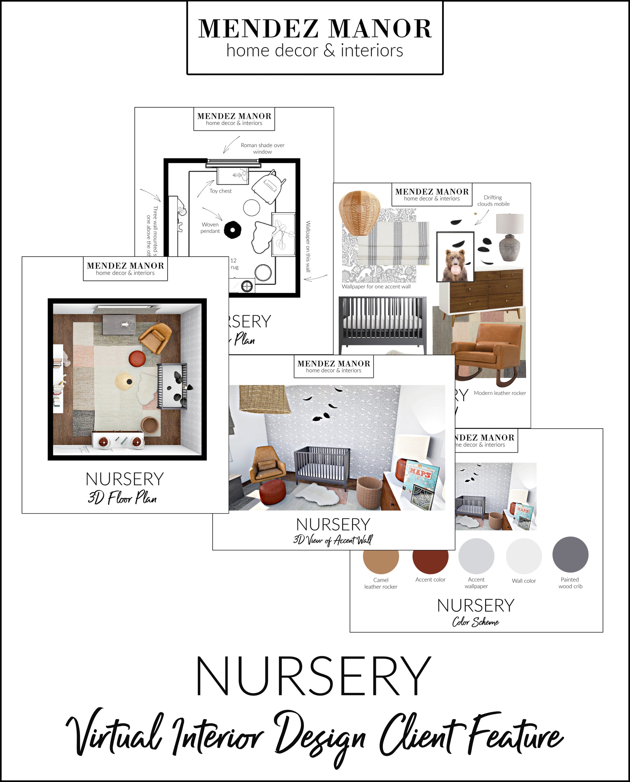Virtual Design Client Feature: Baby Boy's Nursery Design - Mendez Manor