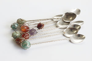 coffee stirring spoons silver plated