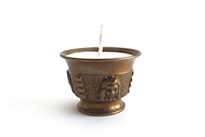 Hand Poured Soy Candle In Solid Brass Container