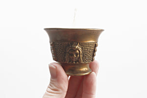 Hand Poured Soy Candle In Solid Brass Container