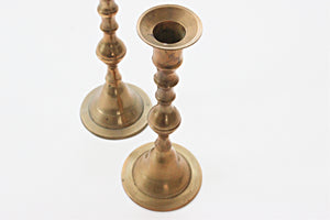 Vintage Brass Candlestick Holders, Set of 2 Taper Candle Holders