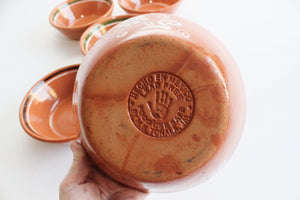 Set of 5 Vintage Terra-Cotta Bowls