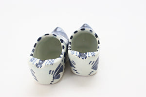 Miniature Delfts Hand Painted Porcelain Shoes, Blue & White Dutch Clogs, Made in Holland