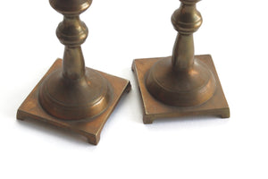 eco-friendly home decor vintage brass candlestick holders