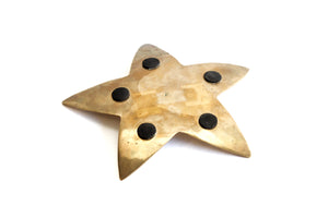 Brass Star Plate, Small Vintage Brass Star, Patriotic Decor, Holiday Decor