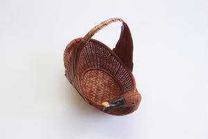 Woven Wicker Duck Basket, Vintage Bird Basket