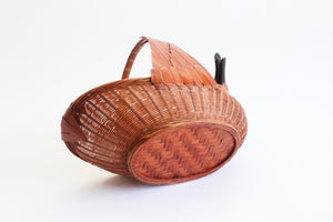 Woven Wicker Duck Basket, Vintage Bird Basket