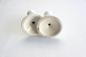 Porcelain Candlestick Holders, Hand Painted Candlestick Holders, Mother's Day Gift