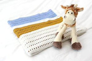 Vintage Knit Blanket, Baby Blanket, Baby Shower Gift
