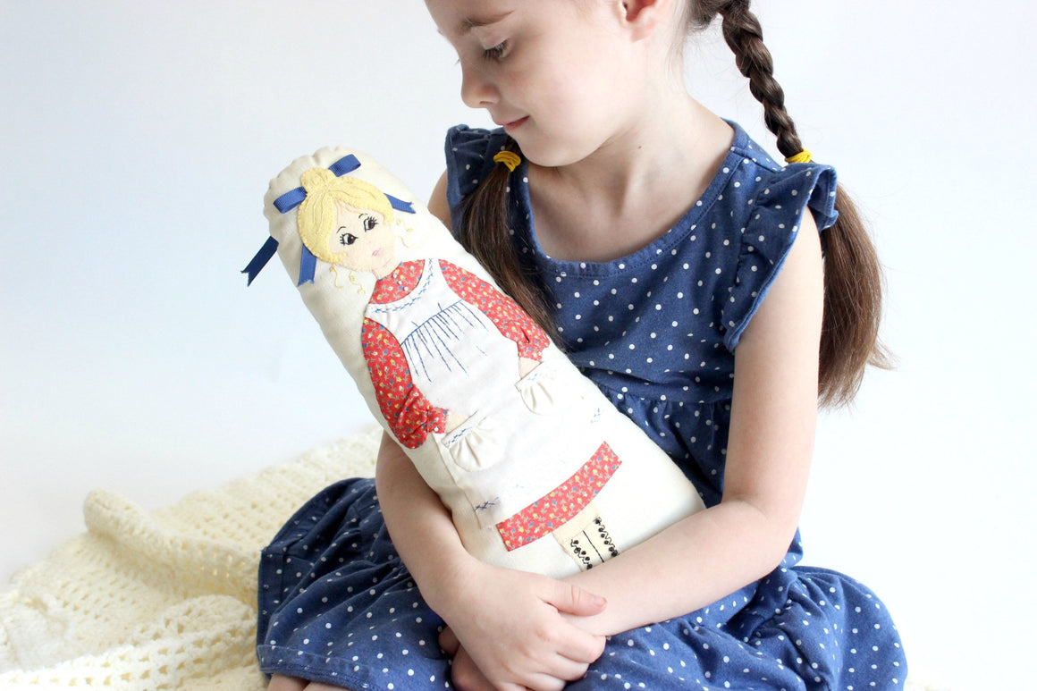 Handmade Doll Pillow, Vintage Children's Toy