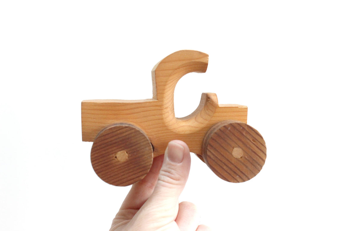 Wooden Toy Tractor, Handmade Toy Car