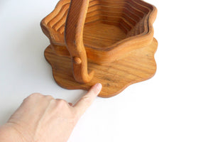 Collapsible Wooden Bowl, Flower Shaped Bowl, Mid Century Modern Home Decor