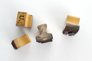 Vintage Letter Stamps, Individual Letter Stamps That Spell J-U-N-K