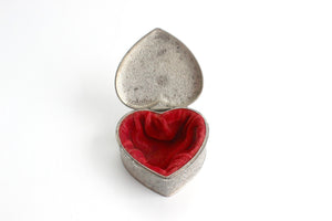 Silver Plated Jewelry Box, Heart Shaped Gift Box