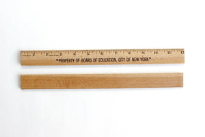 Wooden Ruler, Measuring Tool, Board of Education, City of New York