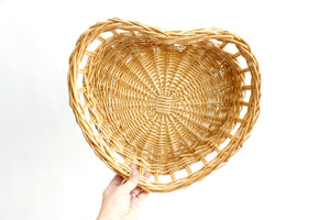 Heart Shaped Wicker Basket Tray, Valentine's Day Gift