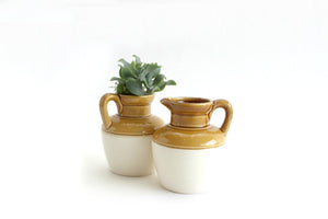 Stoneware Creamers, Miniature Ceramic Pitchers, Bud Vases