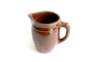Glazed Ceramic Pitcher, Vintage Stoneware Vase