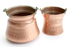 Vintage Copper Buckets, Kitchen Decor, Planters