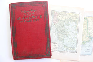 Vintage Map Prints, Pages from The Literary Digest 1927 Atlas of the World and Gazetteer