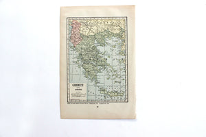 Vintage Map Prints, Pages from The Literary Digest 1927 Atlas of the World and Gazetteer
