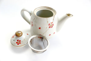 Vintage Floral Teapot, Porcelain Teapot, Serving For One