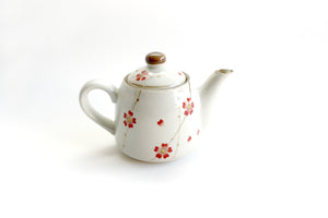 Vintage Floral Teapot, Porcelain Teapot, Serving For One