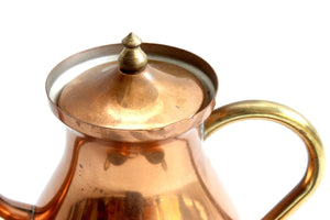Vintage Copper Tea Set, Teapot, Creamer & Sugar Dish