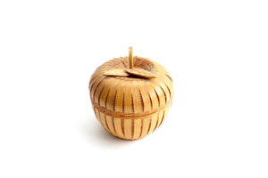 Vintage Apple Shaped Basket Container, Decorative Woven Basket Bowl