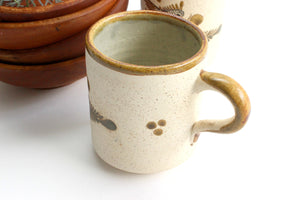 Vintage Hand Painted Coffee Mugs, Tea Mugs, Made in Mexico