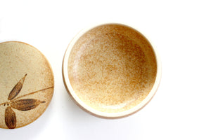 Vintage Japanese Condiment Serving Set, Hand Painted Stoneware, Servingware